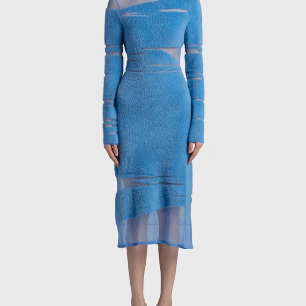 House of Sunny Blue Long Sleeve Dress